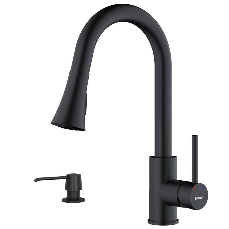 Karran USA KKF240SD25 Weybridge 1.8 GPM Single Hole Kitchen Faucet - Matte Black