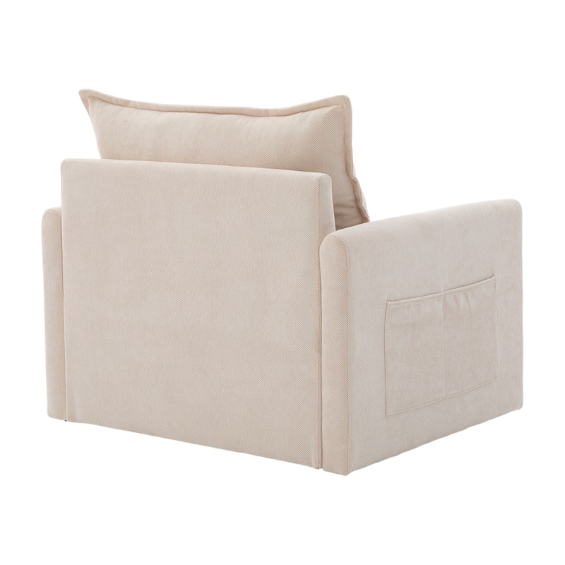 GDFStudio - Chenille 36.22" Swivel Barrel Chair