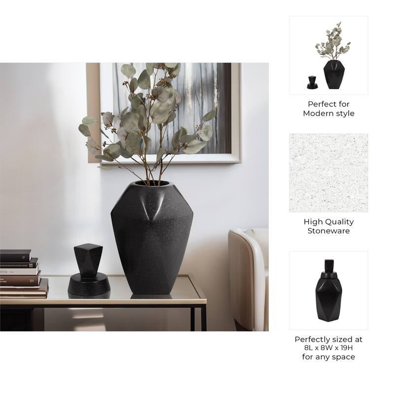 Modern Ceramic Jar with Removeable Lid - Home Decor