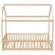 preview thumbnail 14 of 45, Twin Wood House Bed with Guardrails