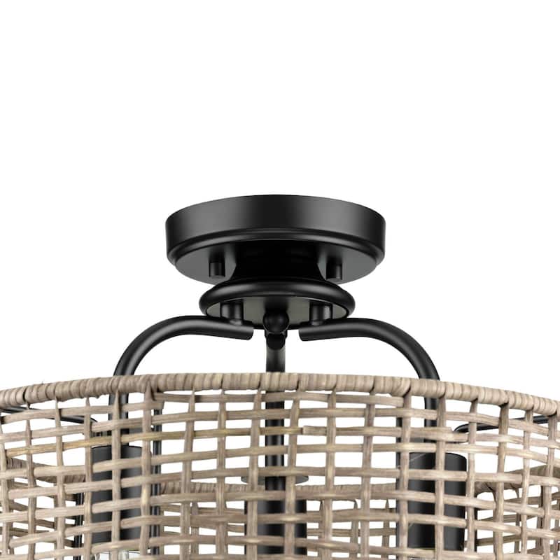 Progress Lighting Lavelle 3 Light 16" Wide Semi-Flush Drum Ceiling
