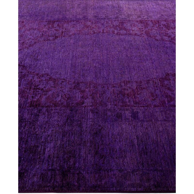 Overdyed One-of-a-Kind Hand-Knotted Area Rug - Purple - 6' 1" x 9' 1"