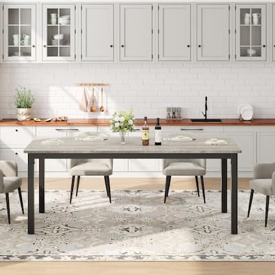 70.9/78.7 Inch Long Dining Table for 6-8 People