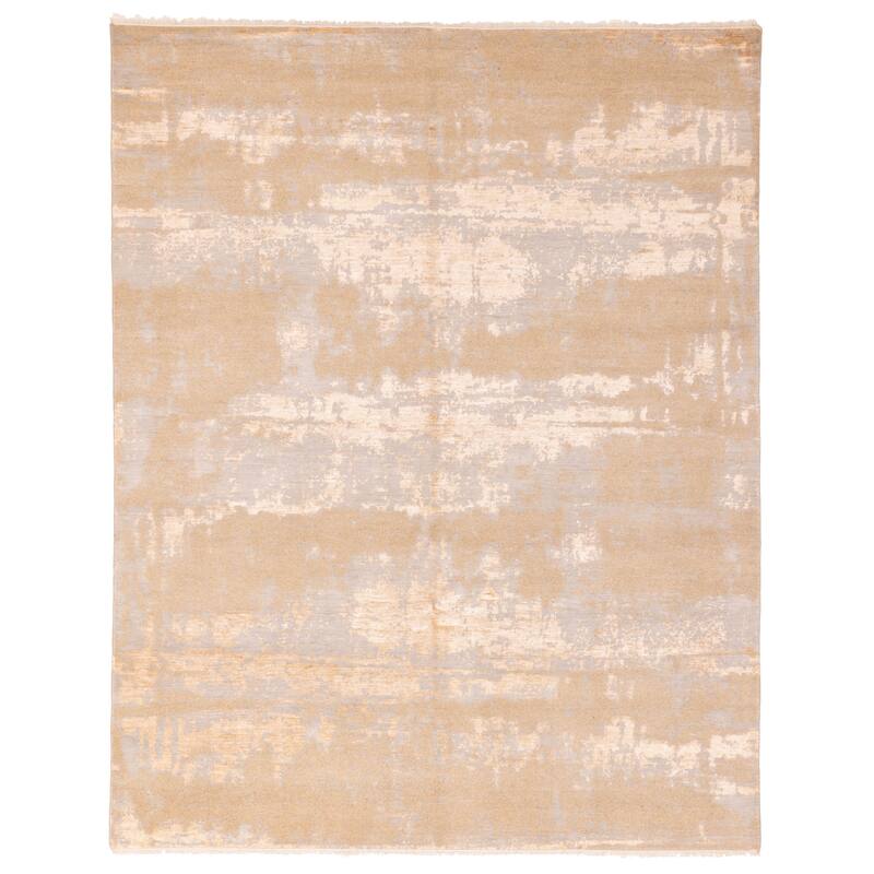 ECARPETGALLERY Hand-knotted Legacy Brown Silk, Wool Rug - 7'11 x 10'0