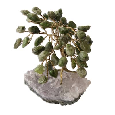 Novica Handmade Nature At Peace Diopside Mini Gemstone Tree