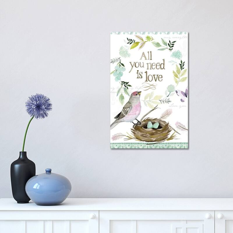 iCanvas "All You Need is Love Nest" by Stephanie Ryan Canvas Print - 18x12x1.5