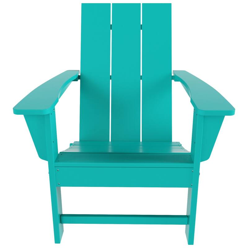 Shoreside Modern Poly Folding Eco-Friendly All Weather Adirondack Chair (Set of 8)