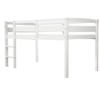 Modern Style Twin Size Wood Loft Bed with Ladder