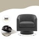 preview thumbnail 96 of 186, Modern Upholstered Barrel Chair Swivel Accent Chair for Living Room
