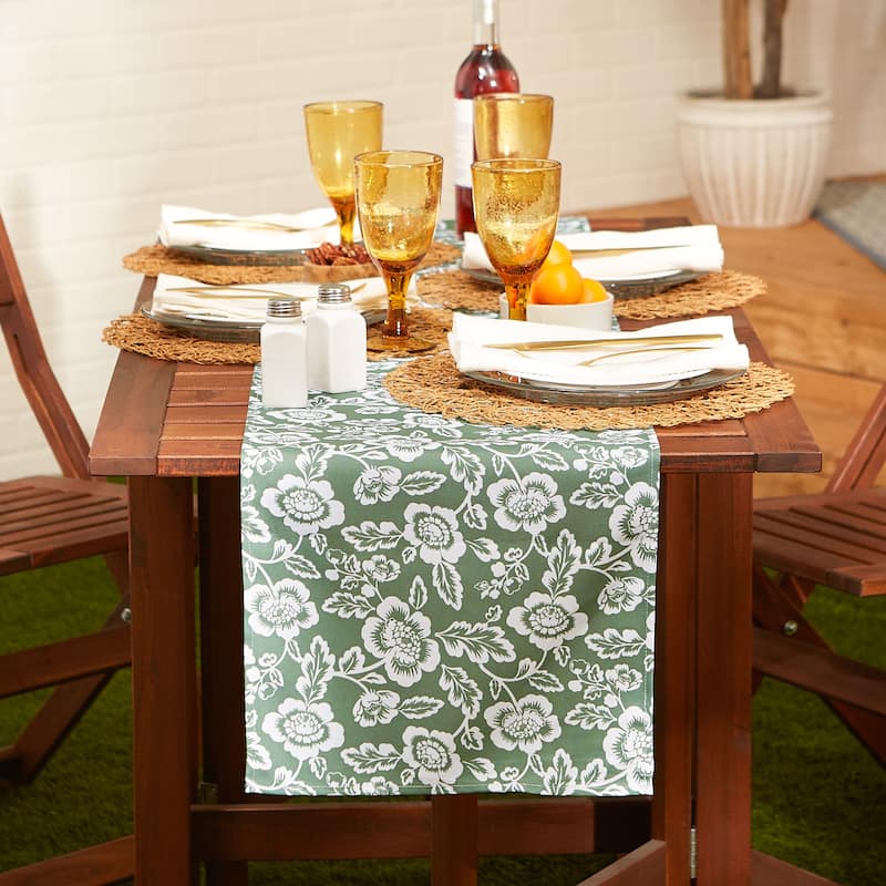DII Floral Print Outdoor Table Runner
