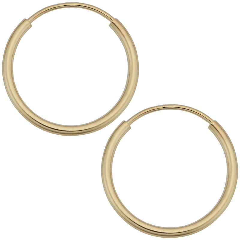 Joelle Collection 14K Yellow Gold Endless Hoops Earrings