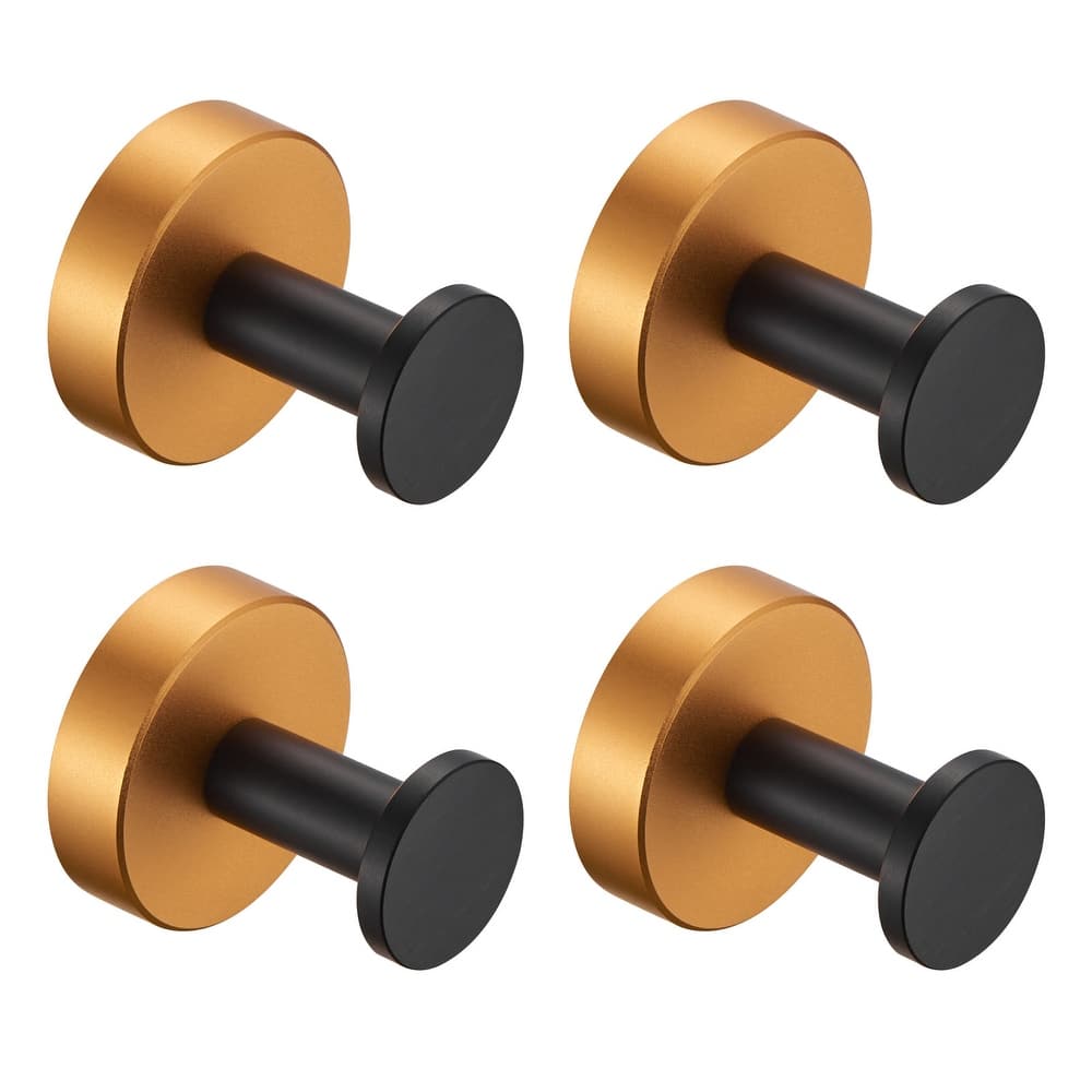 Wall Mounted Towel Hooks 4 Pack Bathroom Robe Hook for Cabinet Closet Door Heavy Duty Wall Hooks for Kitchen, Hotel, Washroom