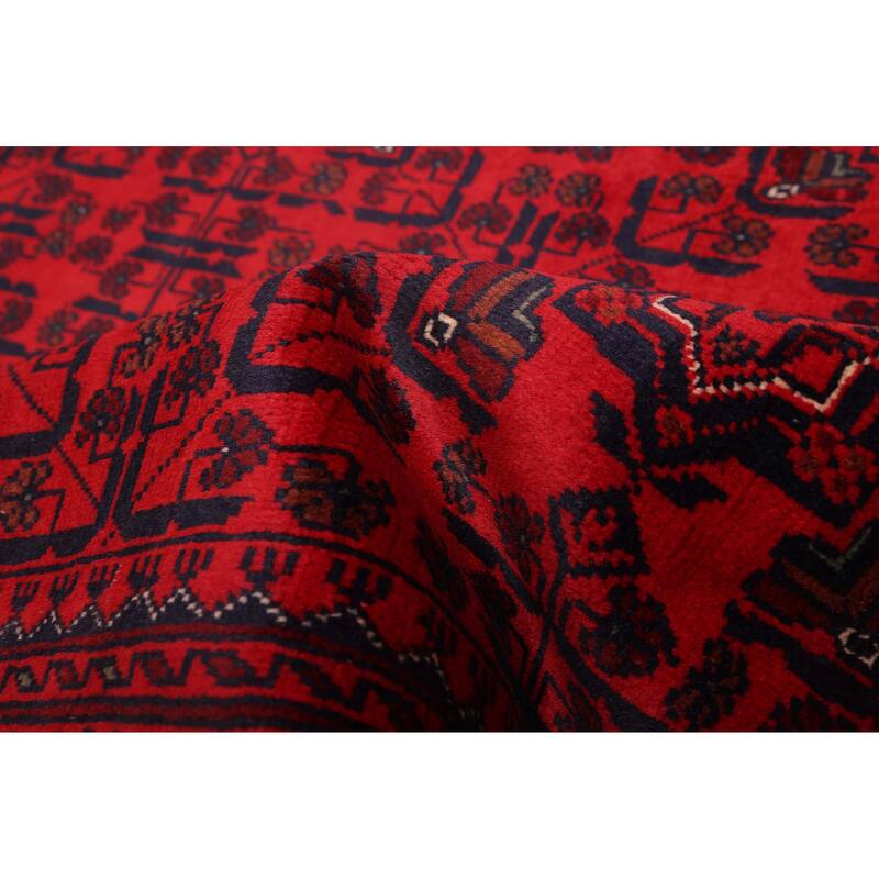 ECARPETGALLERY Hand-knotted Finest Khal Mohammadi Red Wool Rug - 4'1 x 6'1