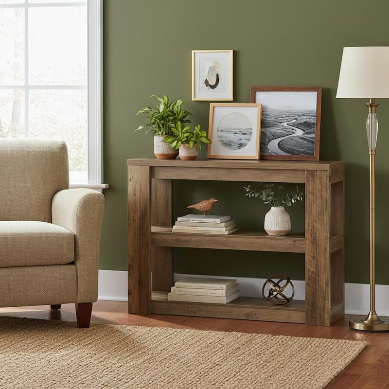 41.34-Inch Console Table with Storage Shelves - 41.34" L x 11.81" W x 31.5" H