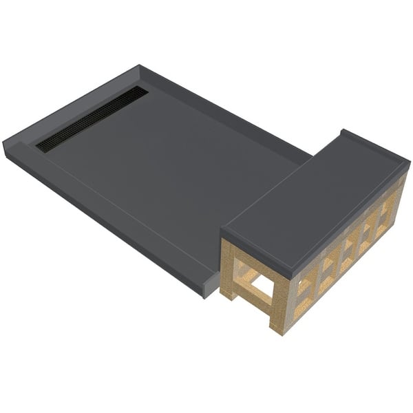 Shop Tile Redi Rt3660l Rb36 Kit Base N Bench 36 X 72 Rectangular