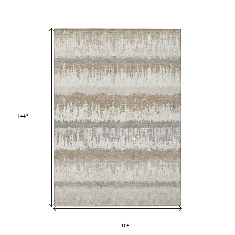 HomeRoots Striped Transitional Rectangle Outdoor Rug