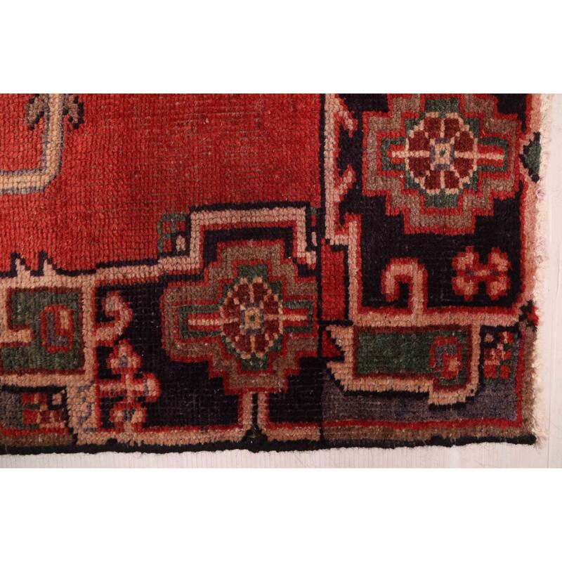 ECARPETGALLERY Hand-knotted Konya Anatolian Red Wool Rug - 3'10 x 7'8