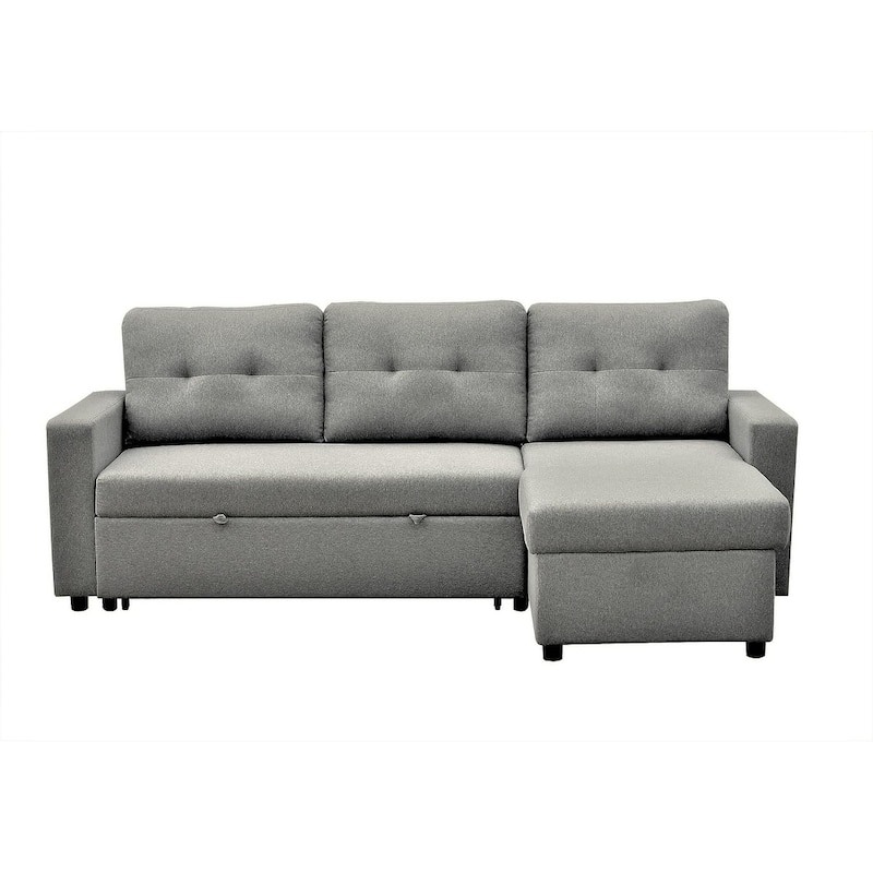 Convertible L-Shaped Sectional Sleeper Sofa Bed Stylish Apartment Furniture