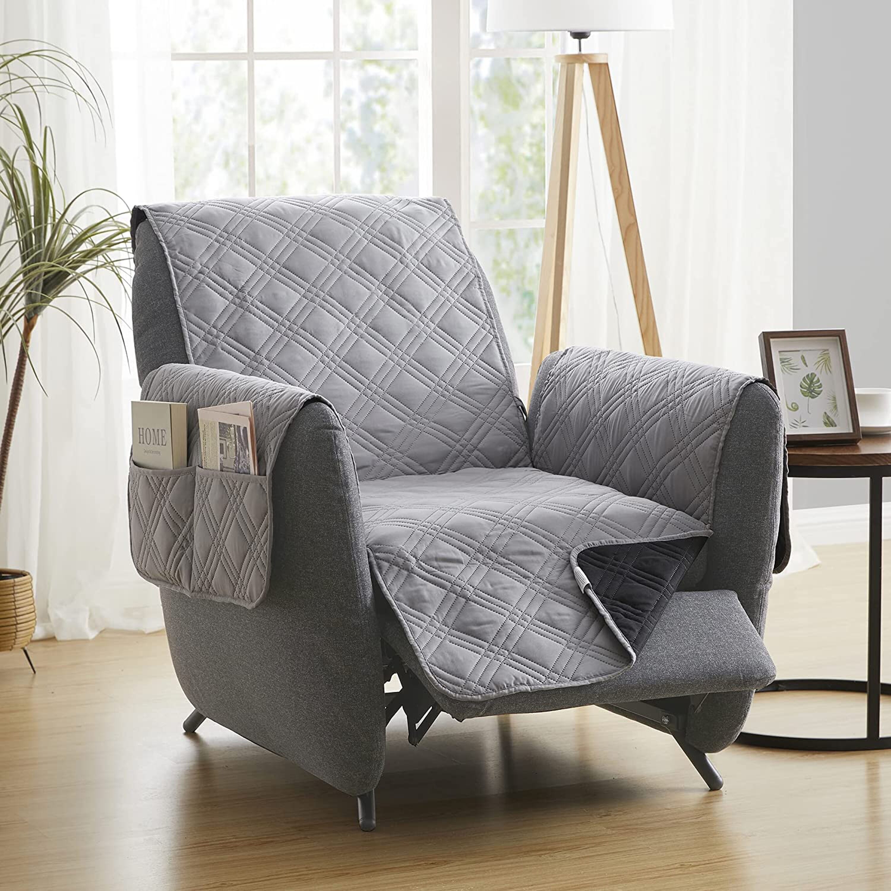 Gray recliner deals cover