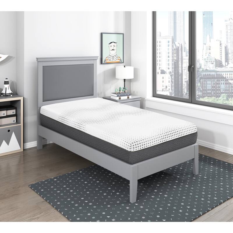 12" Plush Foam Pocket Coils Mattress, Green Tea Gel-Infused Memory Foam Hybrid Mattress in a Box