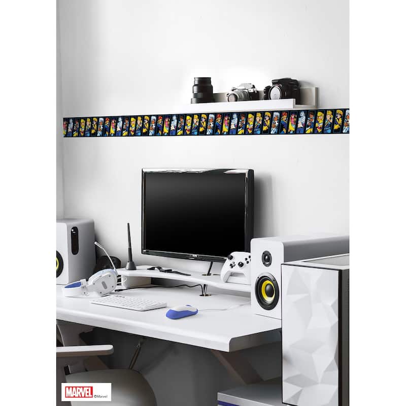 RoomMates Marvel's X-MEN '97 Pixel Art Black Peel and Stick Border