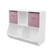 preview thumbnail 14 of 13, Kids Bookcase with Collapsible Fabric Drawers, Toy Storage Cabinet