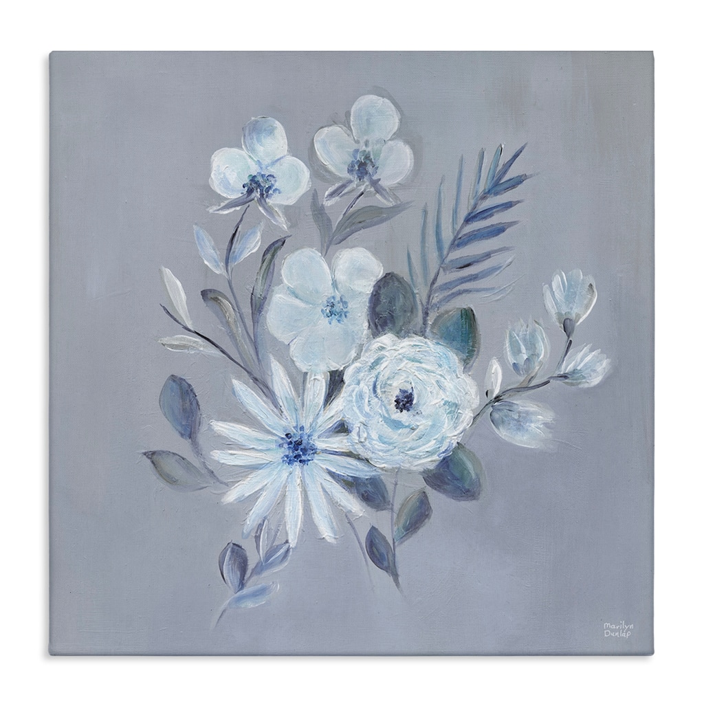 Stupell Blue Toned Floral Bunch Canvas Wall Art Design By Marilyn Dunlap