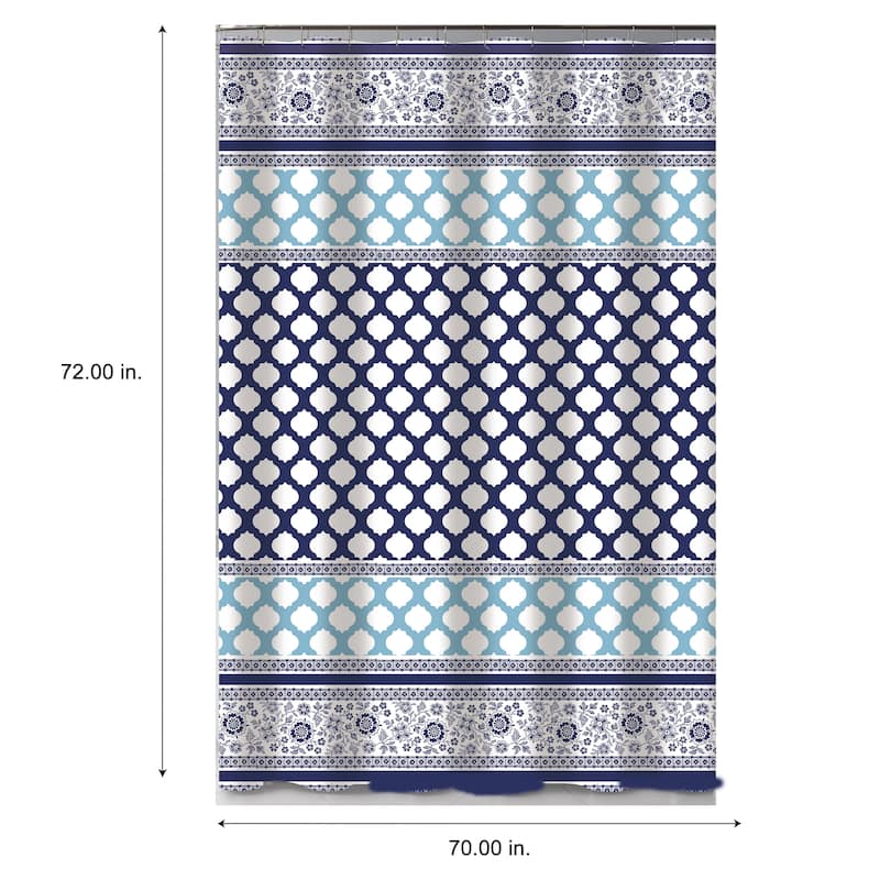 Bath Bliss Shower Curtain Lattice Design