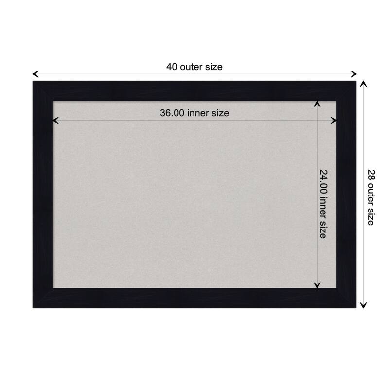 Shiplap Navy Wood Framed Grey Corkboard Bulletin Board - Shiplap Navy - Board Size 36x24