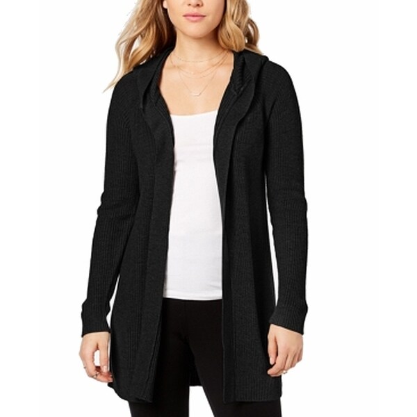 Ladies black hooded cardigan clearance