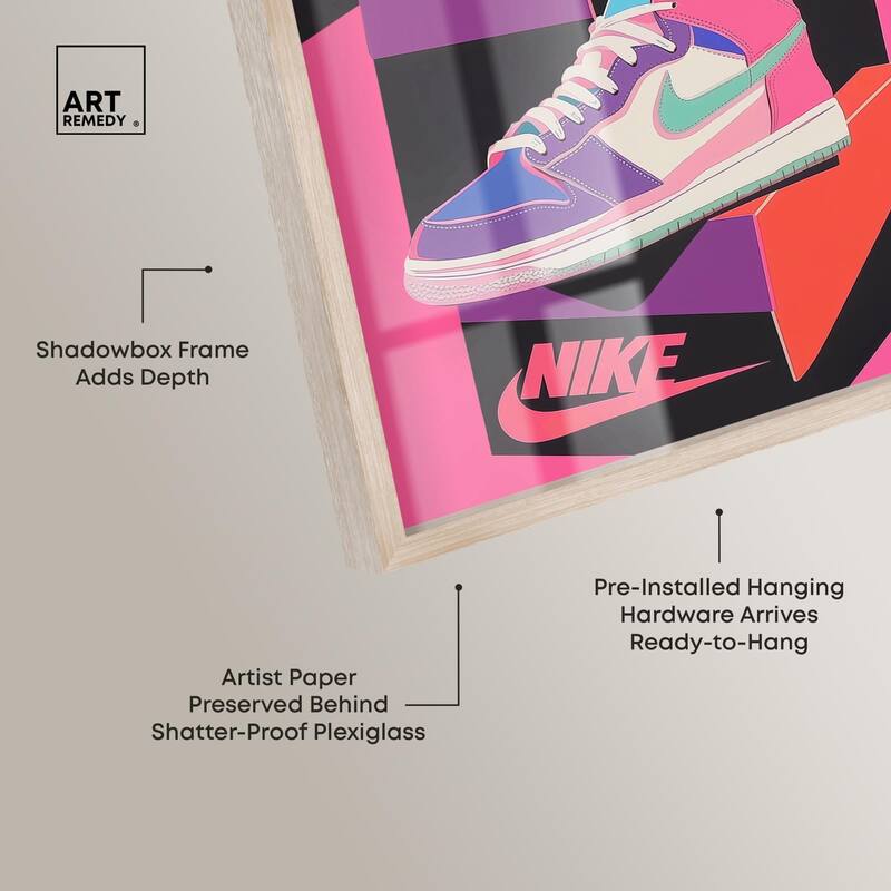 City Pop Sneakers Shadowbox by Art Remedy