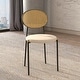 preview thumbnail 2 of 92, Leisuremod Euston Modern Velvet/Leather Dining Chair - Minimalist Wicker Back Accent Chair for Home Living Room & Kitchen