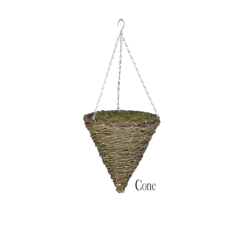 Faux Red Azalea Hanging Basket
