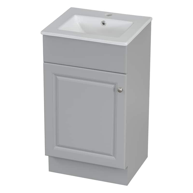 18"Freestanding Bathroom Vanity with Ceramic Sink