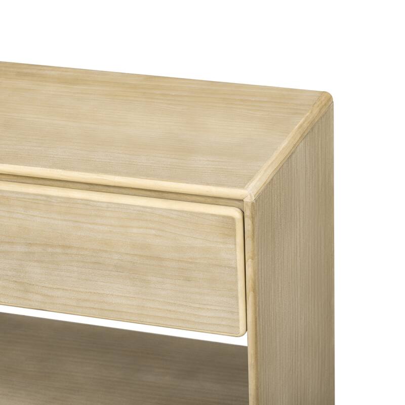 Vintage Entry Table with Drawers and Shelves