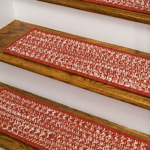SET-4 Monterey Braided Reversible Wool Stair Treads