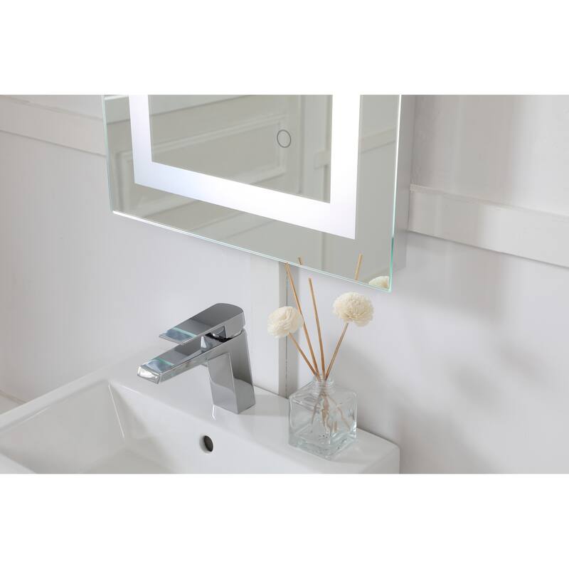 Elegant Lighting Helios 30" x 18" Rectangular Frameless Wall Mounted
