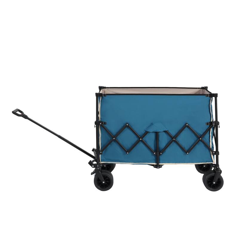 Beach Wagon with Big Wheels, Drink Holders, 300L Capacity, Foldable
