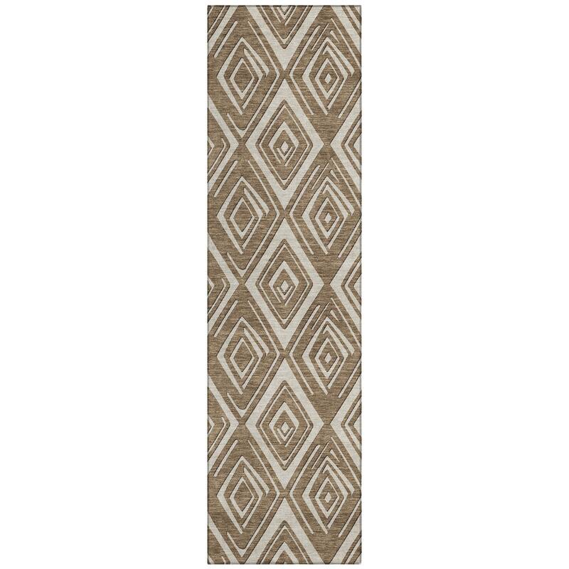 Machine Washable Indoor/ Outdoor Chantille Contemporary Diamonds Rug