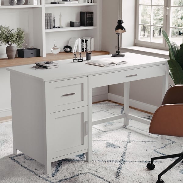 Martha Stewart Shaker Style Home Office Desk with Storage Bed Bath