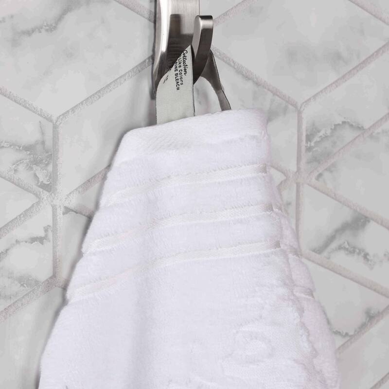 Superior Sadie Zero Twist Cotton Solid and Floral 8 Piece Towel Set