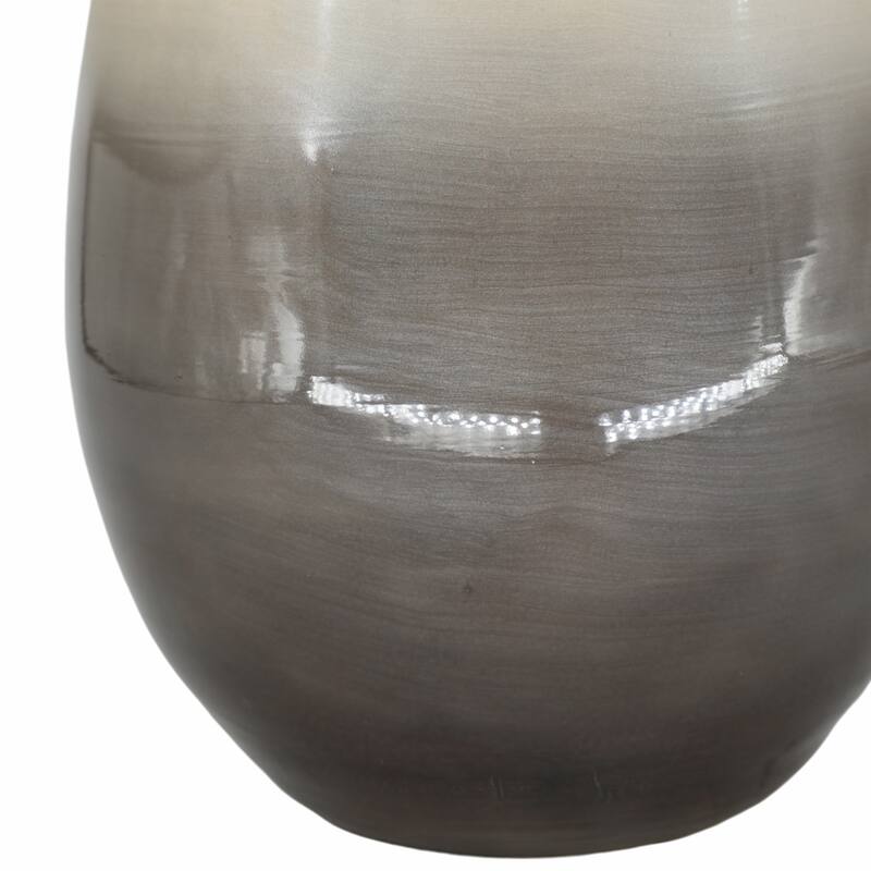 Sagebrook Home Glass Vase with Metal Accent - Elegant Decor Accent Piece