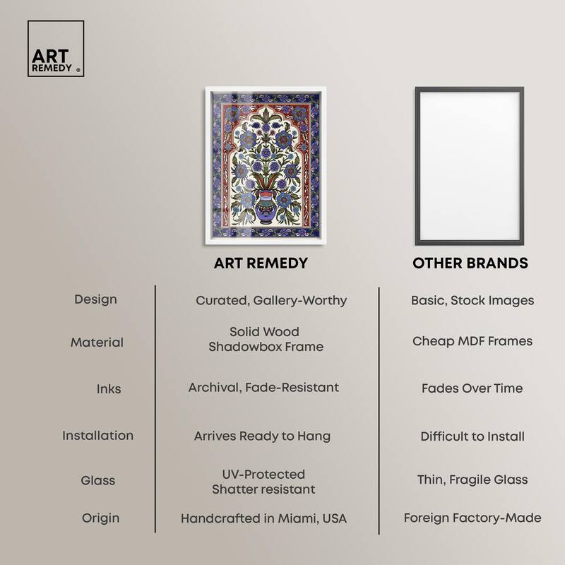 Royal Vase Bloom Shadowbox by Art Remedy