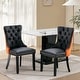 preview thumbnail 50 of 99, High-end Tufted Velvet Upholstered Nailhead Dining Chair Set of 6 Set of 2 - Black Orange