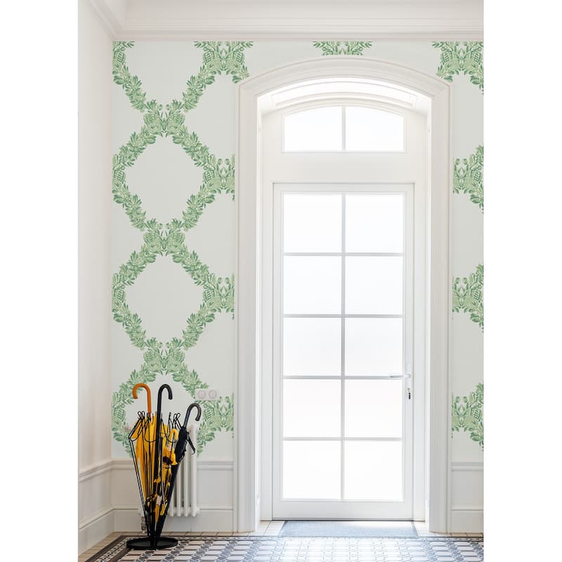 Scalamandre Jade Wreath Peel & Stick Wallpaper