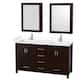 Option Espresso / White Cultured Marble Top / Brushed