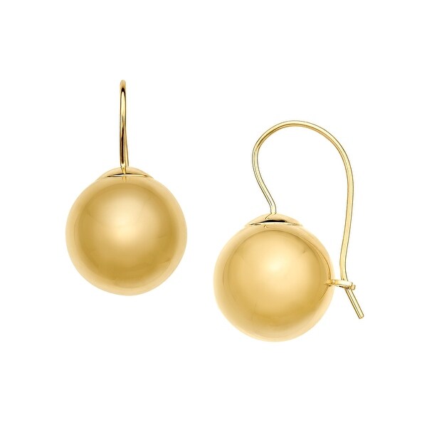Eternity Gold Bead Drop Earrings in 14K Gold - YELLOW