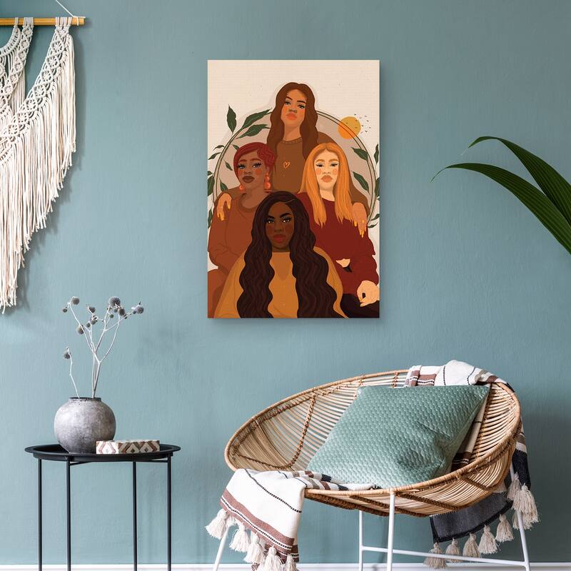 Girlfriends by Princella Canvas Art Print