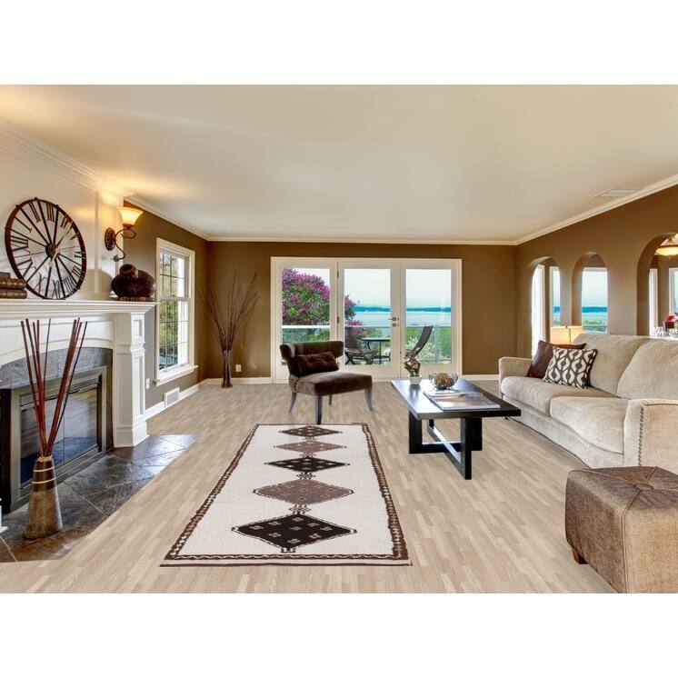 Plush Beige Turkish Anatolian Runner Rug Hand-knotted Wool Carpet - 3'7"x 11'2"