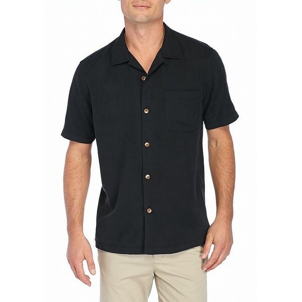 tommy bahama black silk shirt